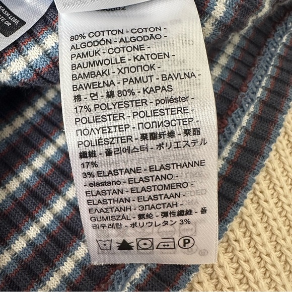 LEVI’S Britt Long Sleeve Pearl Snap Knit Top Cropped Ribbed Scoop Neck Y2K XL - Picture 9 of 16